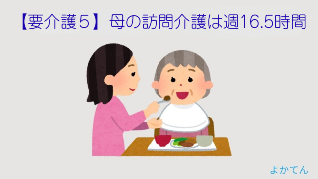 【要介護5】母の訪問介護は週16.5時間